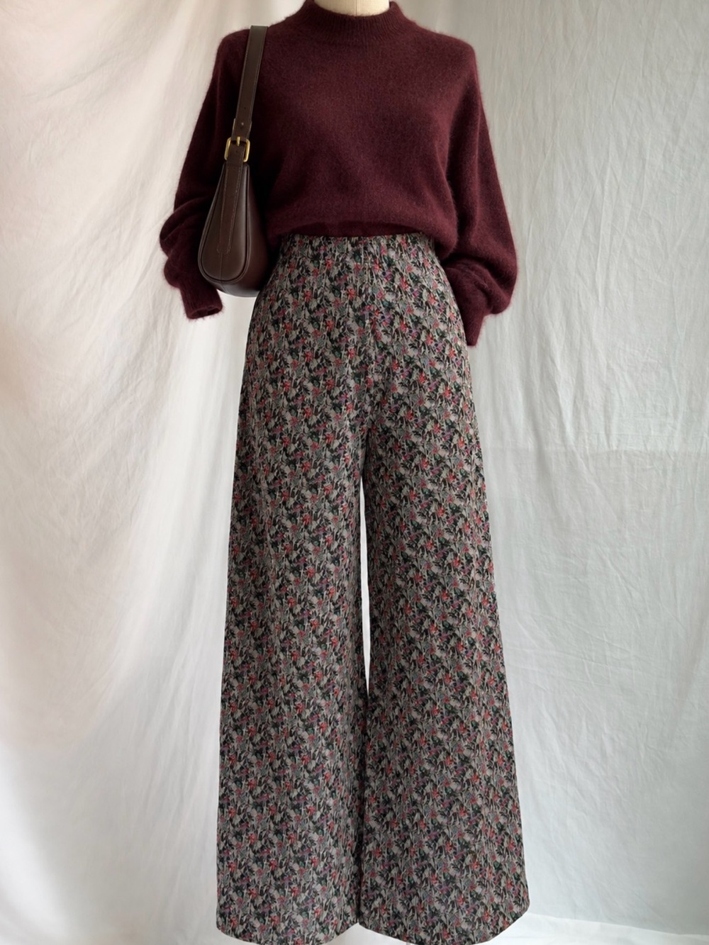 Vintage 1970s Metallic Knit Lurex Wide Leg Disco Pants | Studio 54 | Size Small